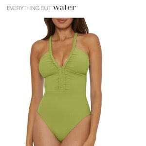 Soluna Lake Side Braided Maillot One Piece Swimsuit Sz L